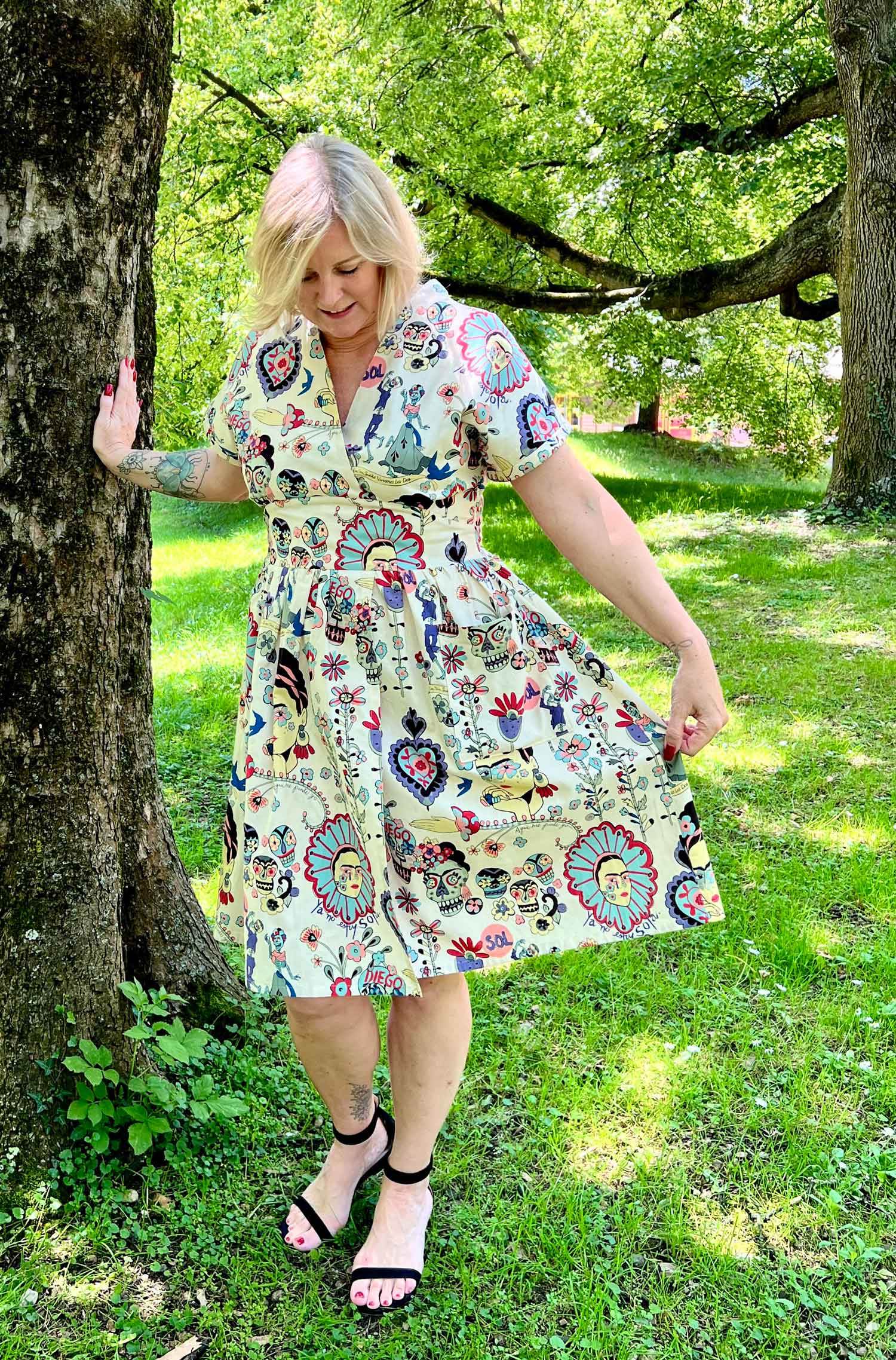 Schnittmuster Kleid im 50er Jahre Stil TULIPA (34-56) : - Sewando