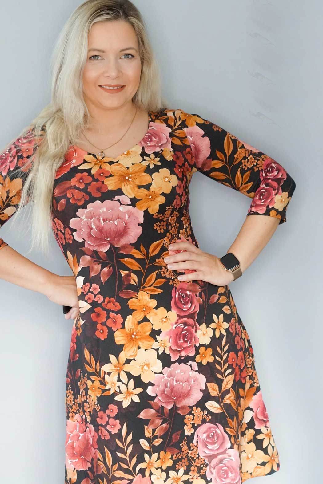 Schnittmuster Varianten-Kleid FLORIANA (32-56): - Sewando