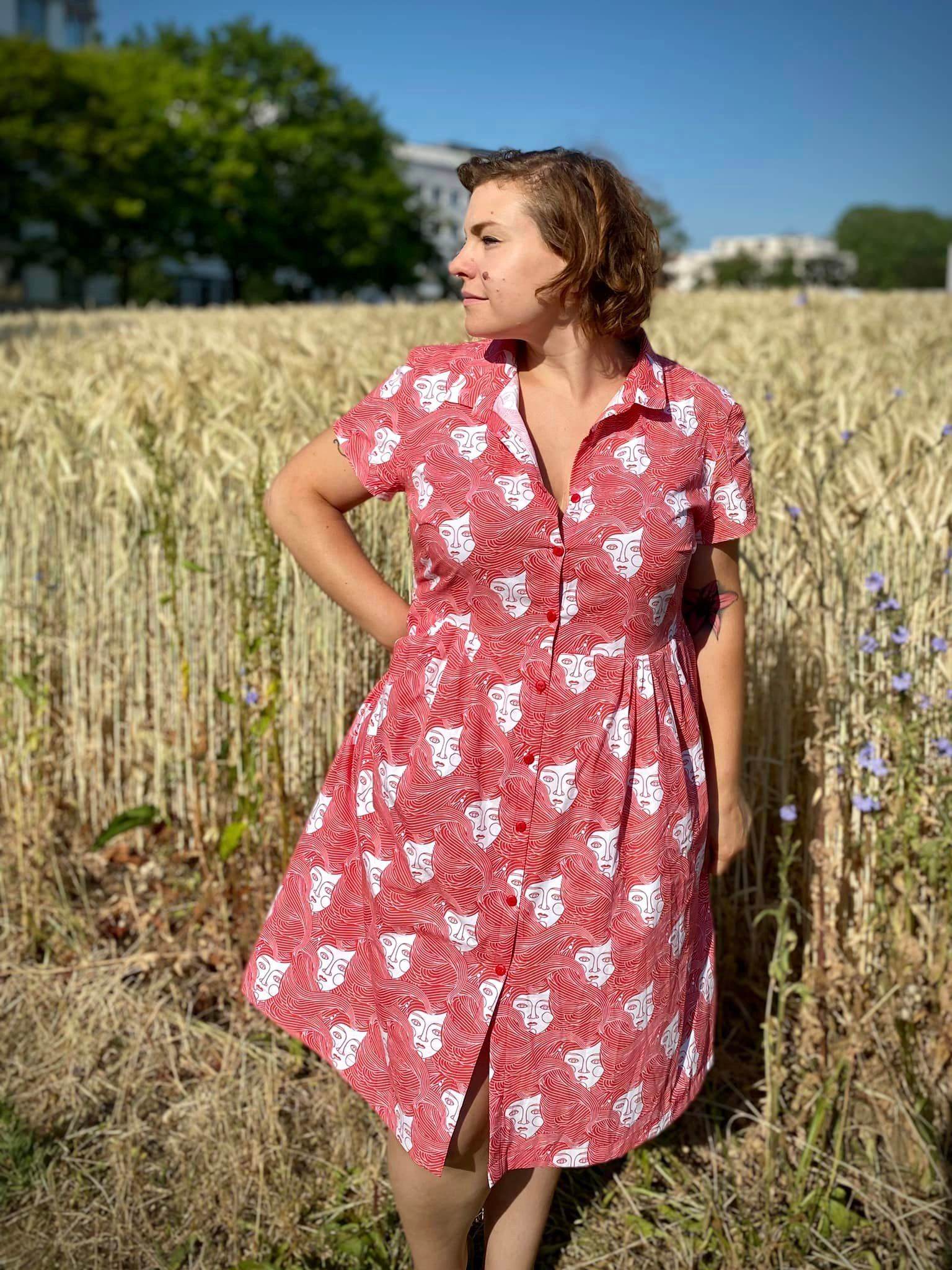 Schnittmuster Hemdblusenkleid BELLA DONA (34-56) : - Sewando