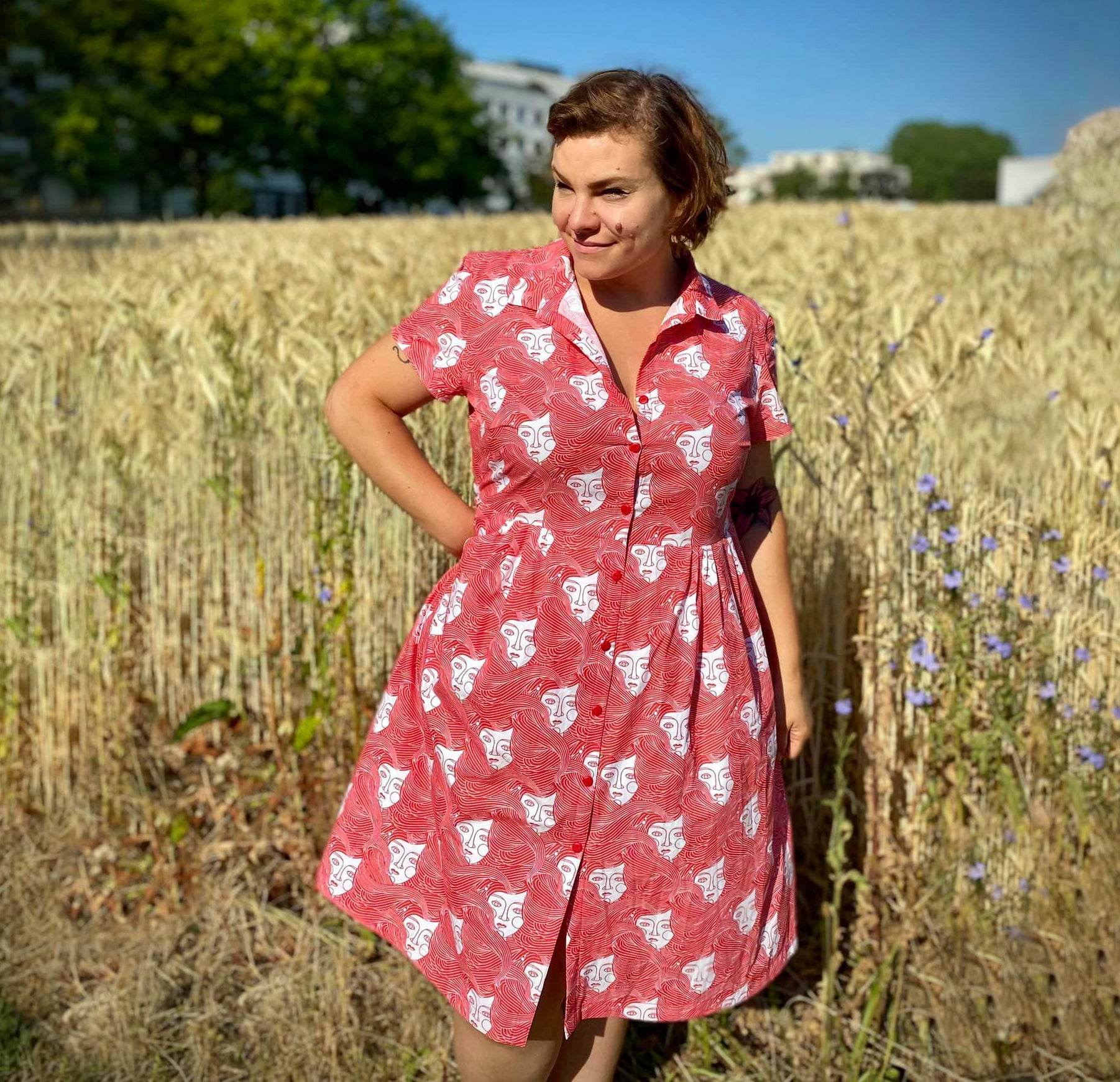 Schnittmuster Hemdblusenkleid BELLA DONA (34-56) : - Sewando