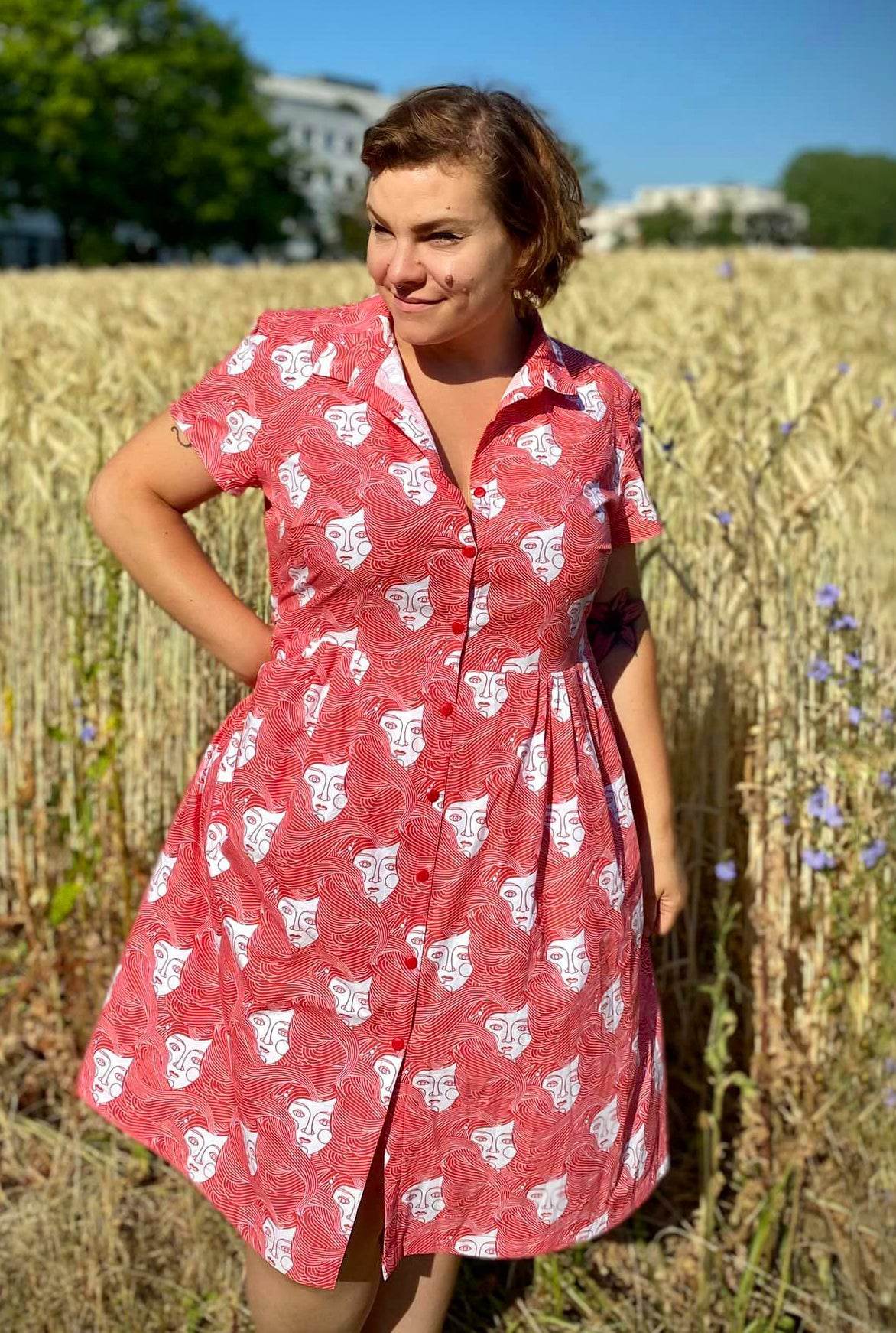 Schnittmuster Hemdblusenkleid BELLA DONA (34-56) : - Sewando