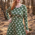 Schnittmuster Kleid mit ausgestelltem Rockteil PETROLINA (32-56) : - Sewando