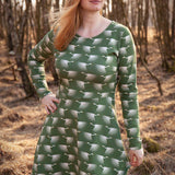 Schnittmuster Kleid mit ausgestelltem Rockteil PETROLINA (32-56) : - Sewando