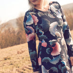 Schnittmuster Kleid mit ausgestelltem Rockteil PETROLINA (32-56) : - Sewando