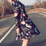 Schnittmuster Kleid mit ausgestelltem Rockteil PETROLINA (32-56) : - Sewando