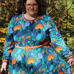 Schnittmuster Kleid mit ausgestelltem Rockteil PETROLINA (32-56) : - Sewando