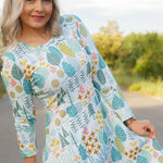 Schnittmuster Kleid mit ausgestelltem Rockteil PETROLINA (32-56) : - Sewando