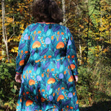 Schnittmuster Kleid mit ausgestelltem Rockteil PETROLINA (32-56) : - Sewando