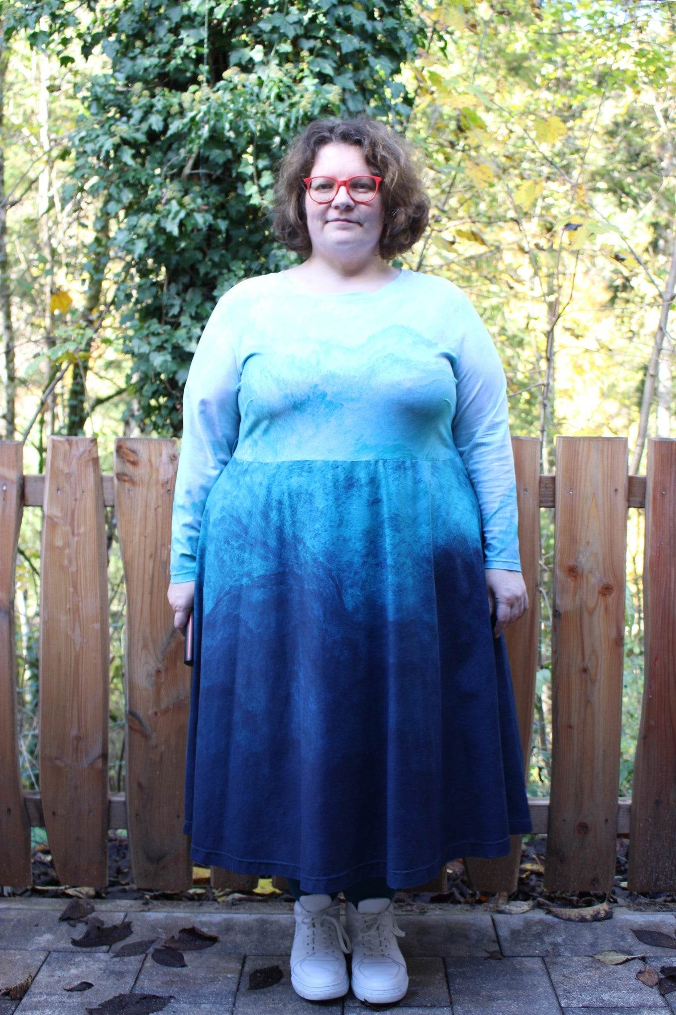 Schnittmuster Kleid mit ausgestelltem Rockteil PETROLINA (32-56) : - Sewando