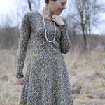 Schnittmuster Kleid mit ausgestelltem Rockteil PETROLINA (32-56) : - Sewando