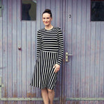 Schnittmuster Kleid mit ausgestelltem Rockteil PETROLINA (32-56) : - Sewando