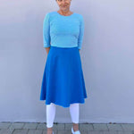 Schnittmuster Kleid mit ausgestelltem Rockteil PETROLINA (32-56) : - Sewando