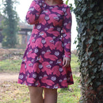 Schnittmuster Kleid mit ausgestelltem Rockteil PETROLINA (32-56) : - Sewando