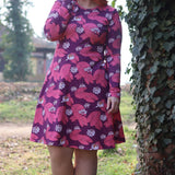 Schnittmuster Kleid mit ausgestelltem Rockteil PETROLINA (32-56) : - Sewando