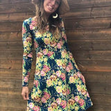 Schnittmuster Kleid mit ausgestelltem Rockteil PETROLINA (32-56) : - Sewando