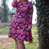 Schnittmuster Kleid mit ausgestelltem Rockteil PETROLINA (32-56) : - Sewando