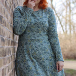 Schnittmuster Kleid mit ausgestelltem Rockteil PETROLINA (32-56) : - Sewando