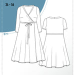 Schnittmuster Wickelkleid AURORA (34-56) : - Sewando