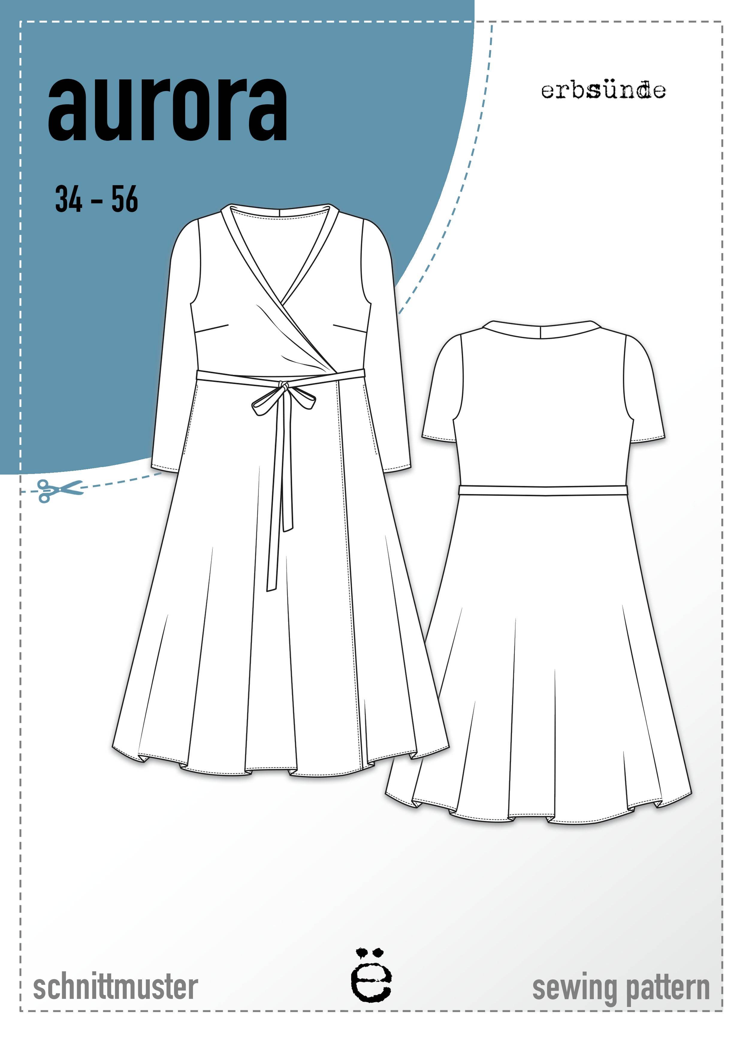 Schnittmuster Wickelkleid AURORA (34-56) : - Sewando