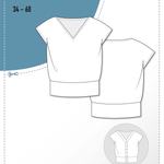 Schnittmuster Oversize Pullunder, Weste BRUNA (34-60) : - Sewando