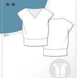 Schnittmuster Oversize Pullunder, Weste BRUNA (34-60) : - Sewando