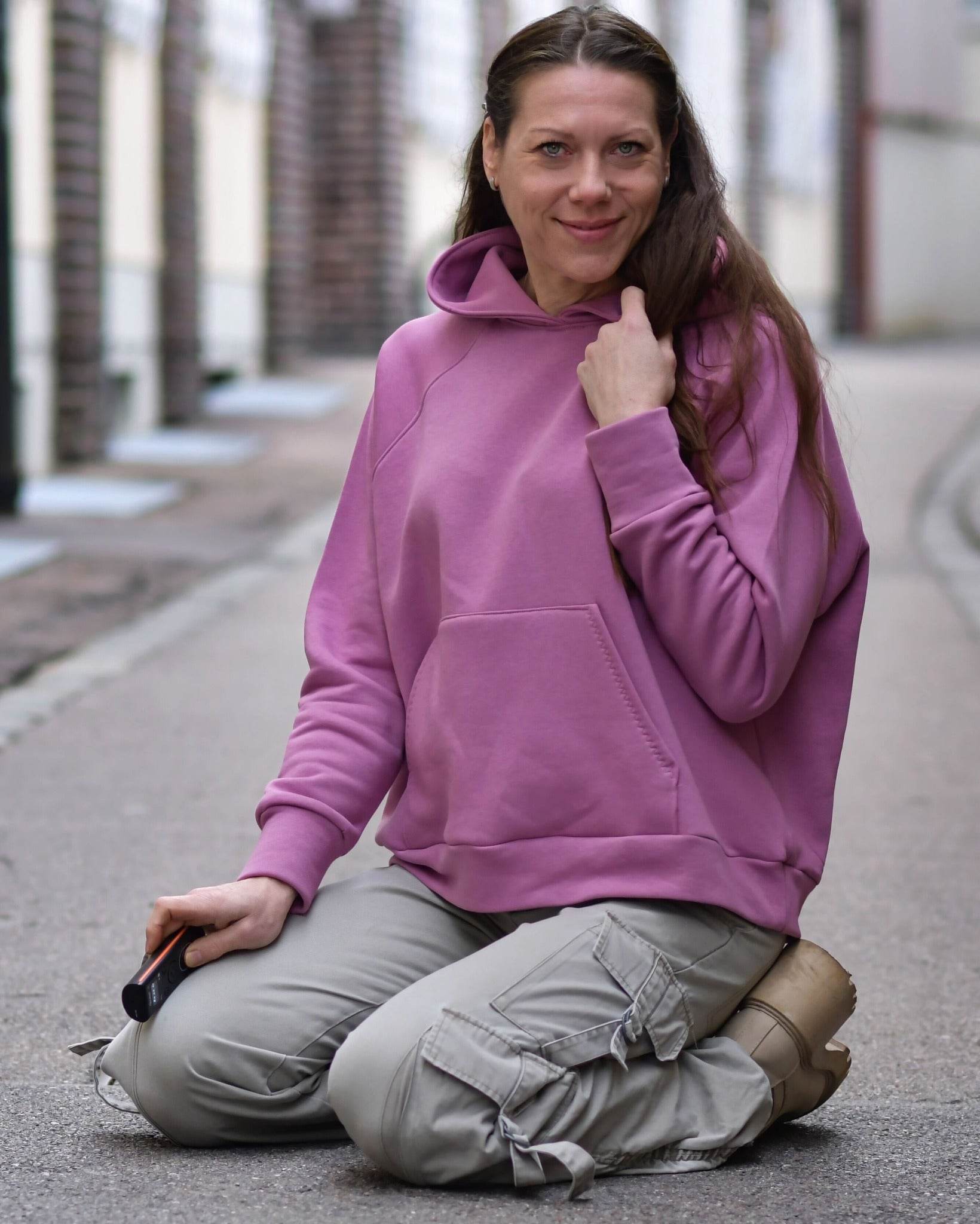 Schnittmuster Oversize Raglan Hoodie AVELA (XXS-5XL) : - Sewando