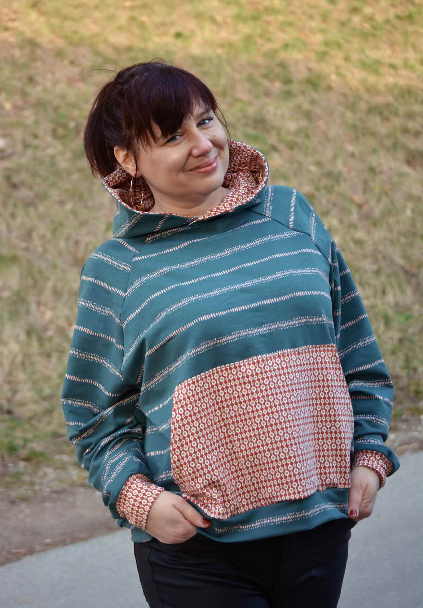 Schnittmuster Oversize Raglan Hoodie AVELA (XXS-5XL) : - Sewando