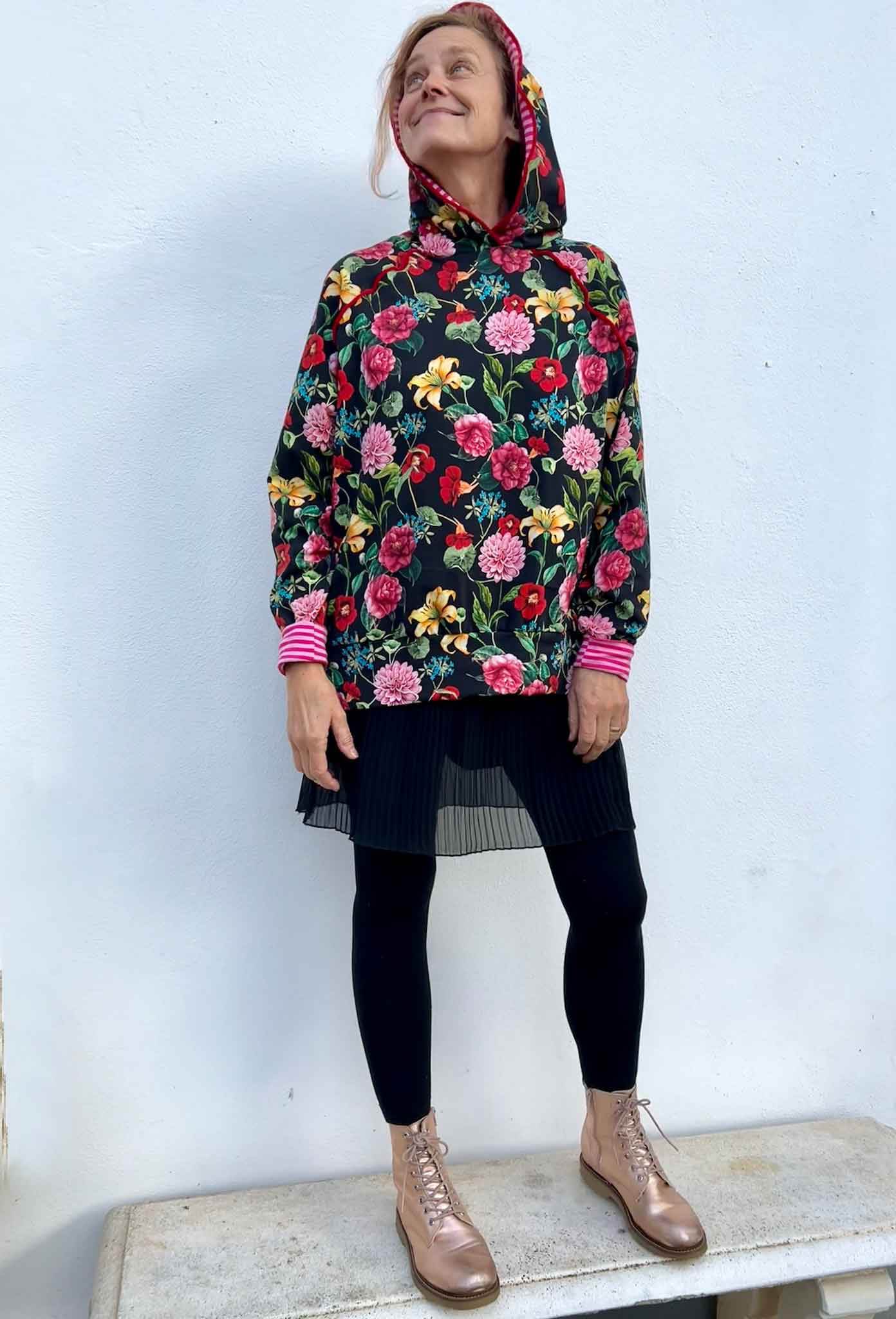 Schnittmuster Oversize Raglan Hoodie AVELA (XXS-5XL) : - Sewando