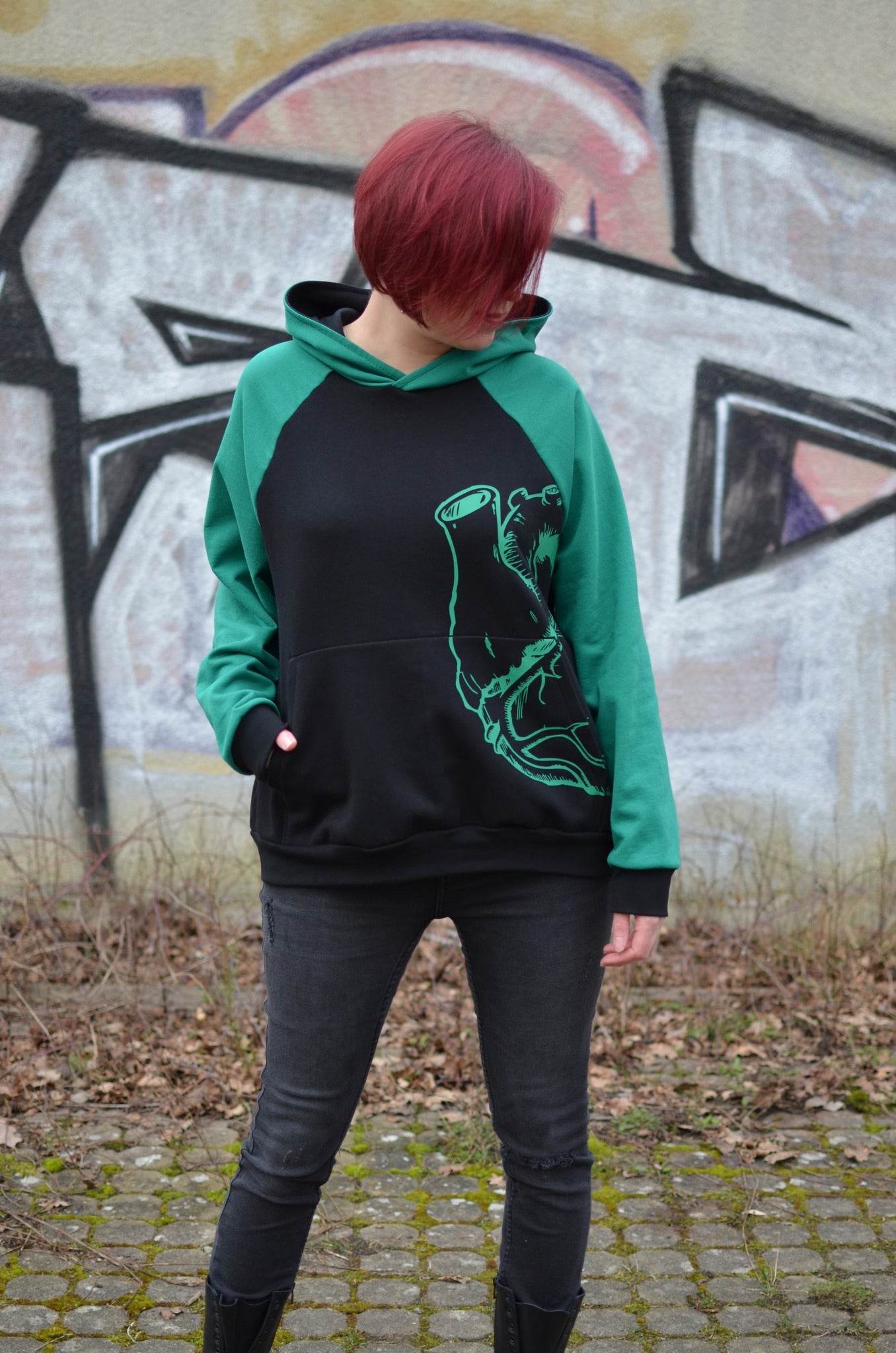 Schnittmuster Oversize Raglan Hoodie AVELA (XXS-5XL) : - Sewando
