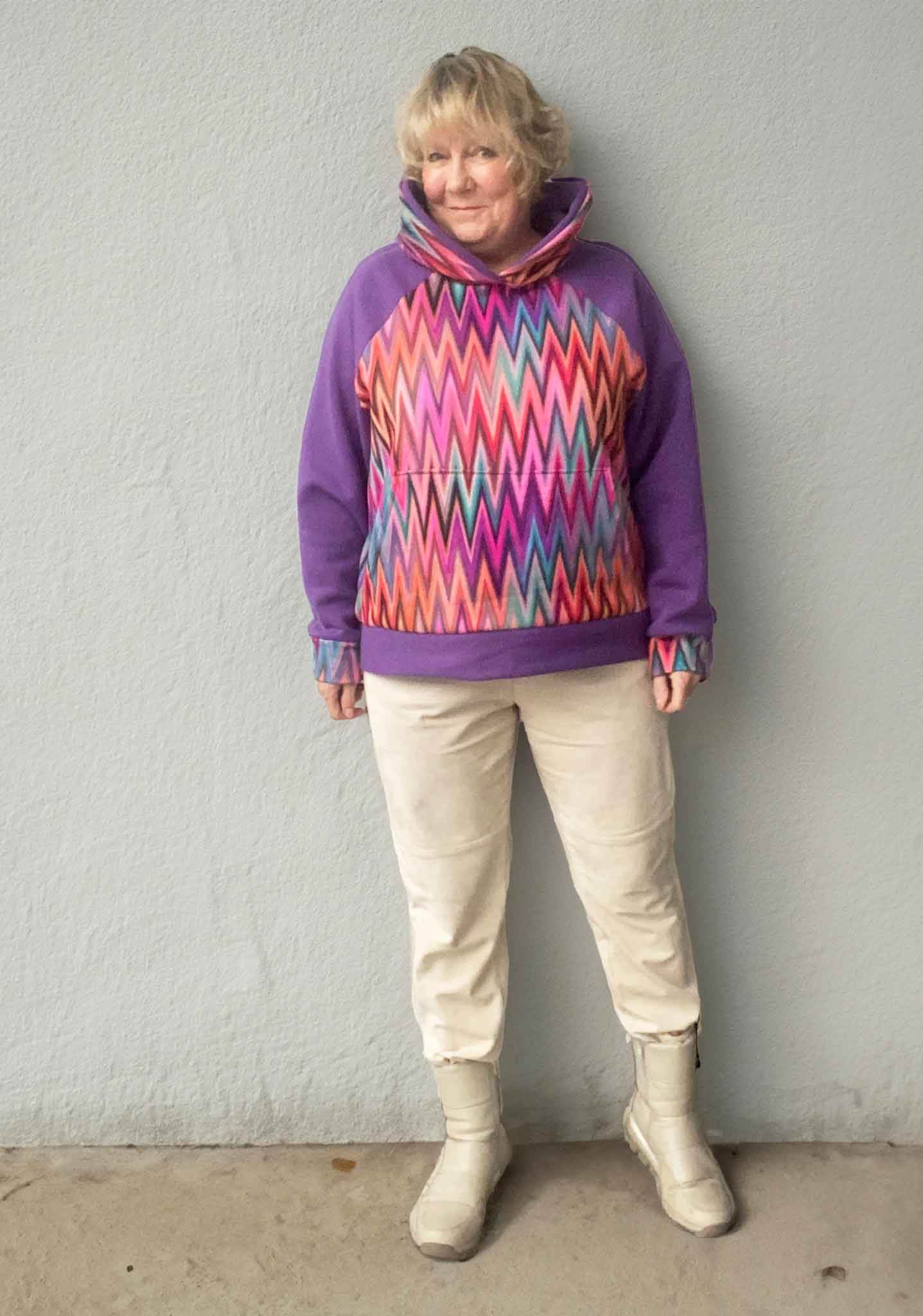 Schnittmuster Oversize Raglan Hoodie AVELA (XXS-5XL) : - Sewando