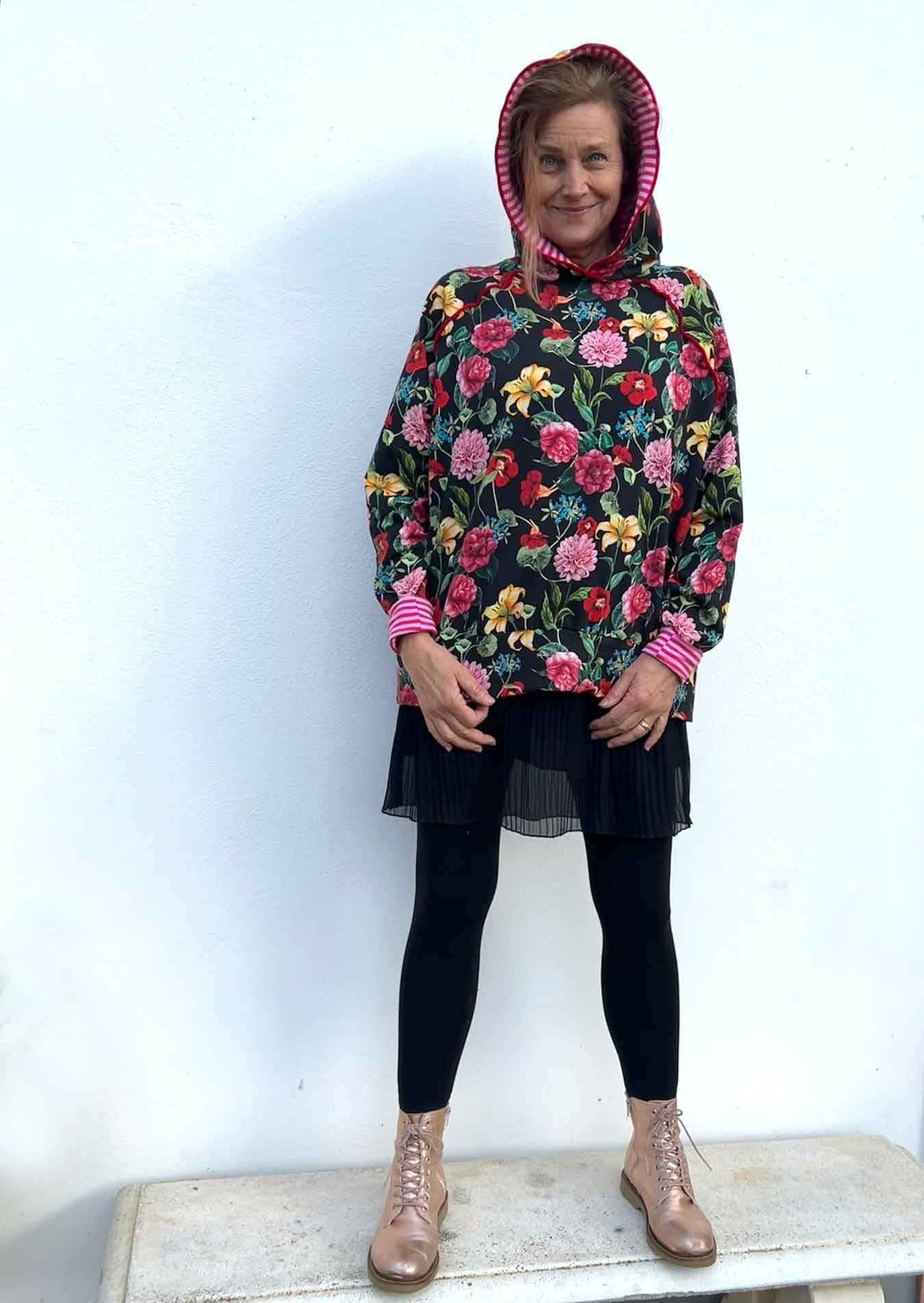 Schnittmuster Oversize Raglan Hoodie AVELA (XXS-5XL) : - Sewando