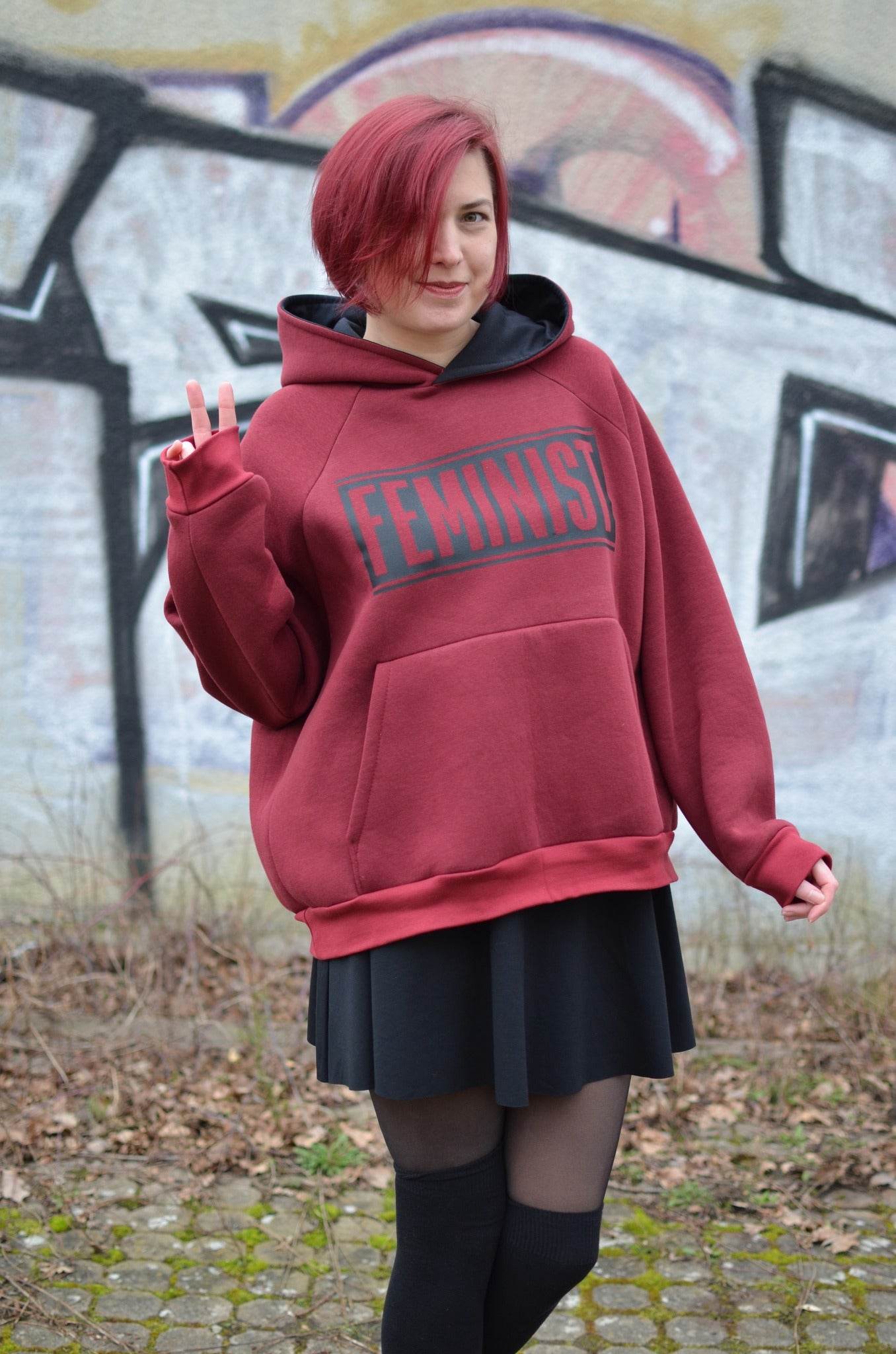 Schnittmuster Oversize Raglan Hoodie AVELA (XXS-5XL) : - Sewando