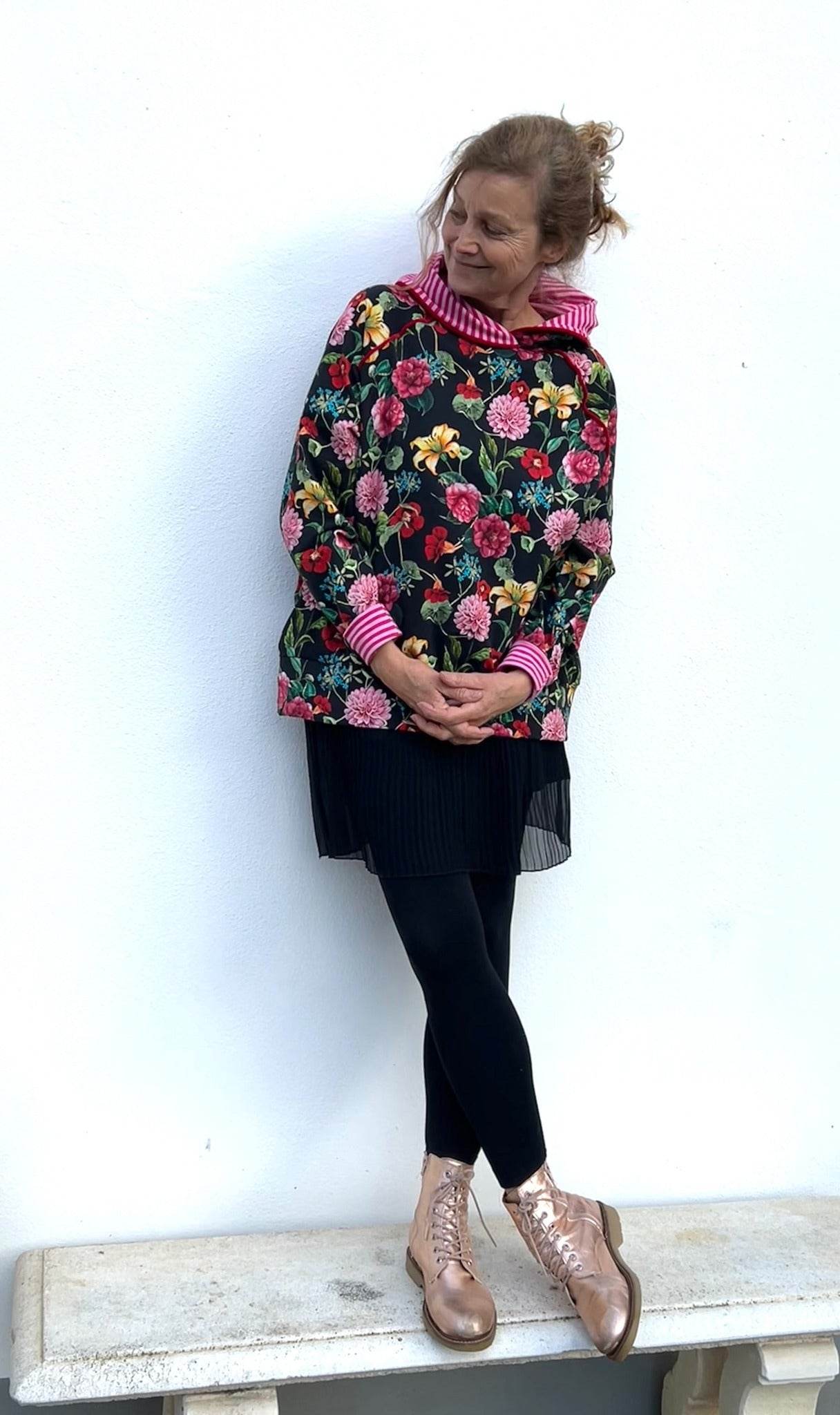 Schnittmuster Oversize Raglan Hoodie AVELA (XXS-5XL) : - Sewando