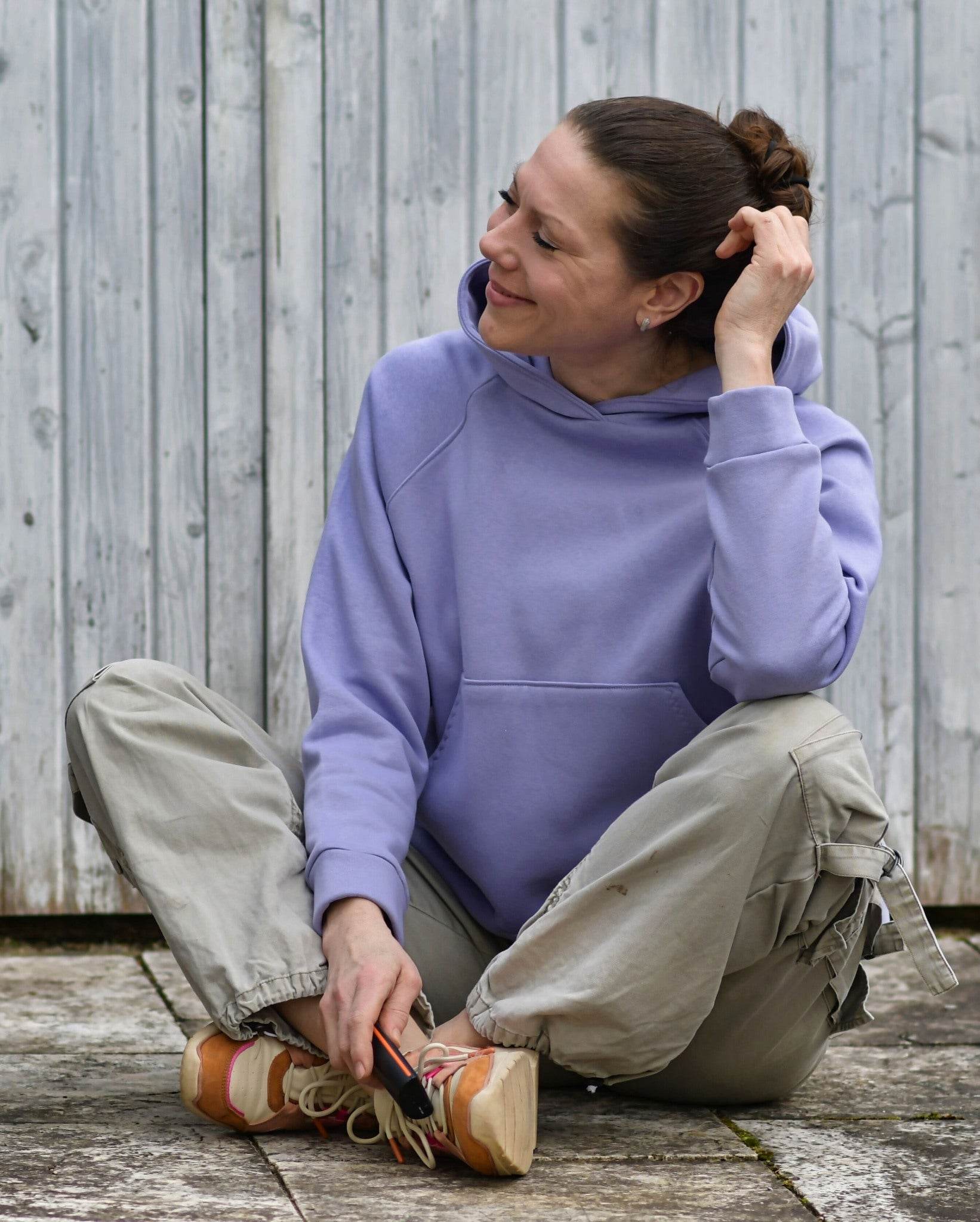 Schnittmuster Oversize Raglan Hoodie AVELA (XXS-5XL) : - Sewando