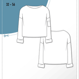 Schnittmuster oversize Sweater ACEDIA II (32-56) : - Sewando