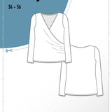 Schnittmuster Pullover in Wickeloptik MARAJO (34-56) : - Sewando