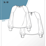 Schnittmuster Raglan Bluse PRIMAVERA (34-58) : - Sewando