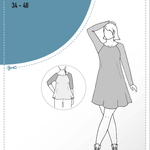 Schnittmuster Raglan Pullover Tunika FELICIA (34-48) : - Sewando