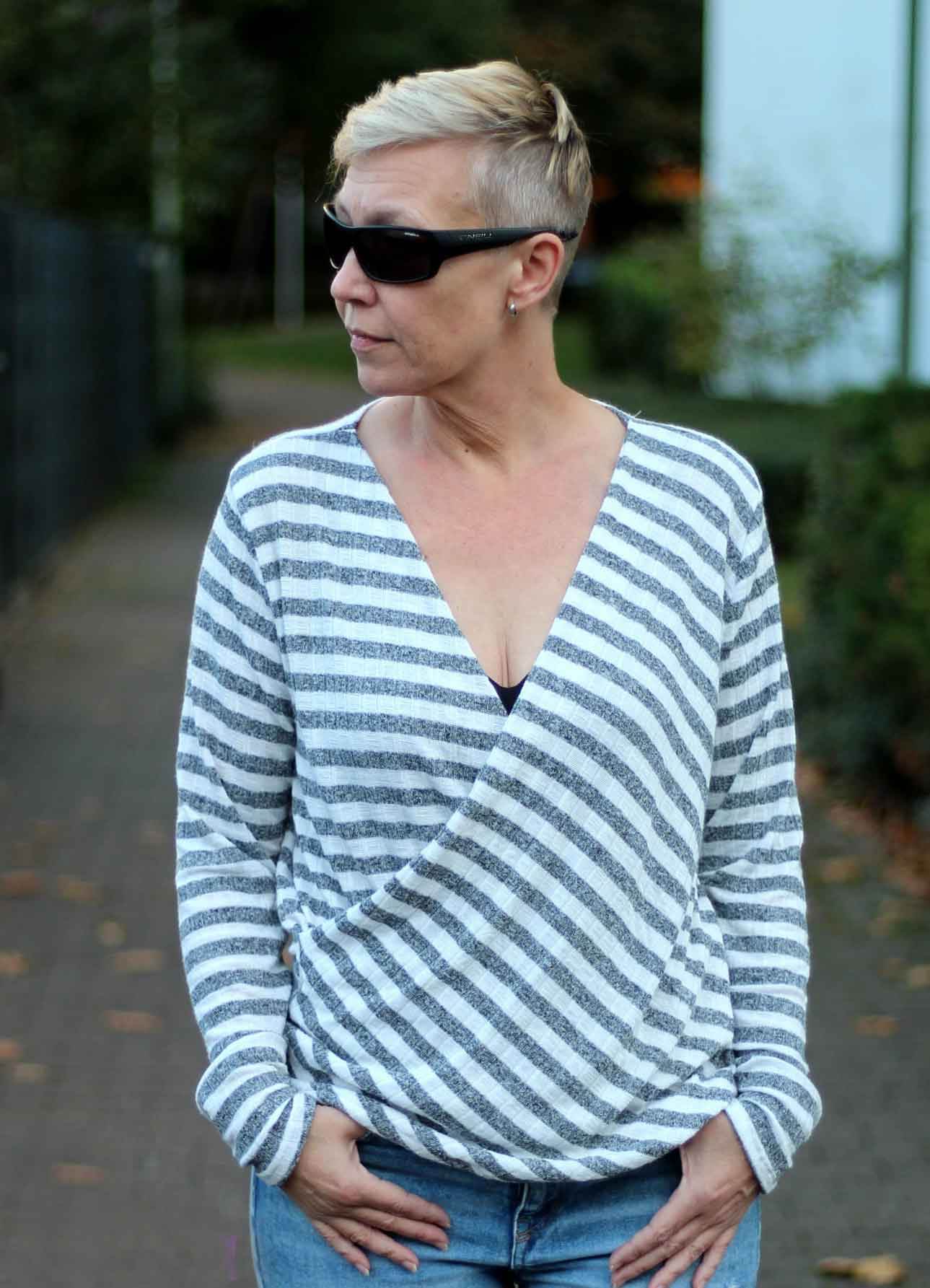 Schnittmuster Pullover in Wickeloptik MARAJO (34-56) : - Sewando