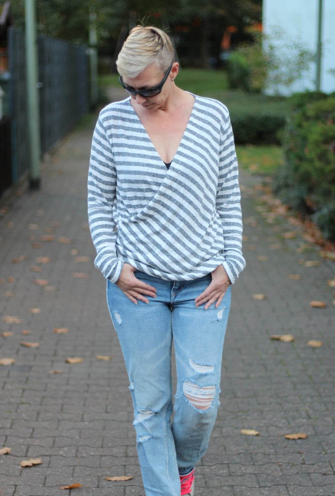 Schnittmuster Pullover in Wickeloptik MARAJO (34-56) : - Sewando