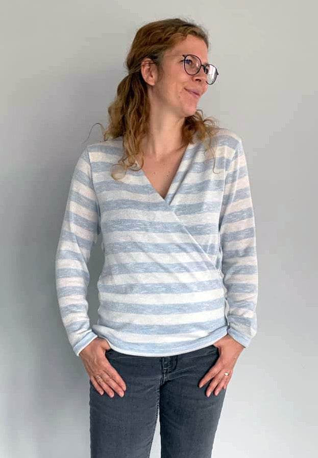 Schnittmuster Pullover in Wickeloptik MARAJO (34-56) : - Sewando