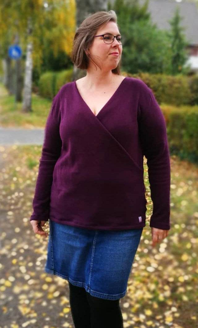 Schnittmuster Pullover in Wickeloptik MARAJO (34-56) : - Sewando