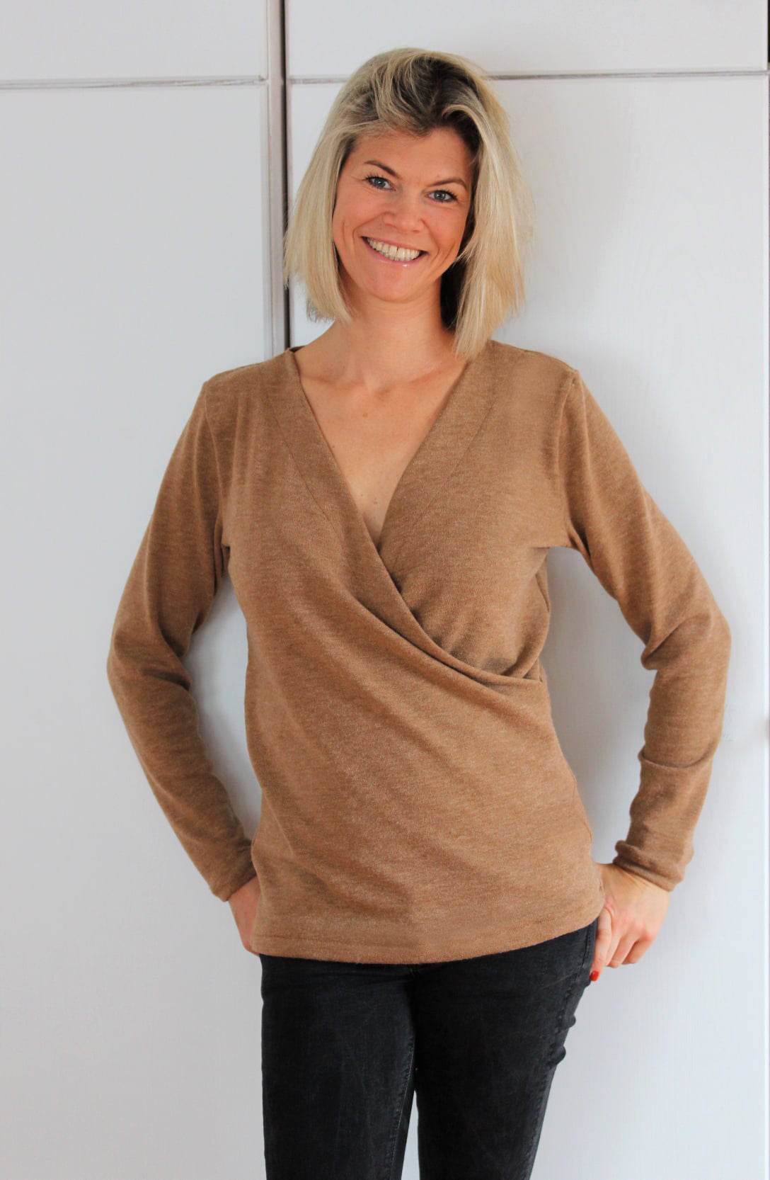 Schnittmuster Pullover in Wickeloptik MARAJO (34-56) : - Sewando