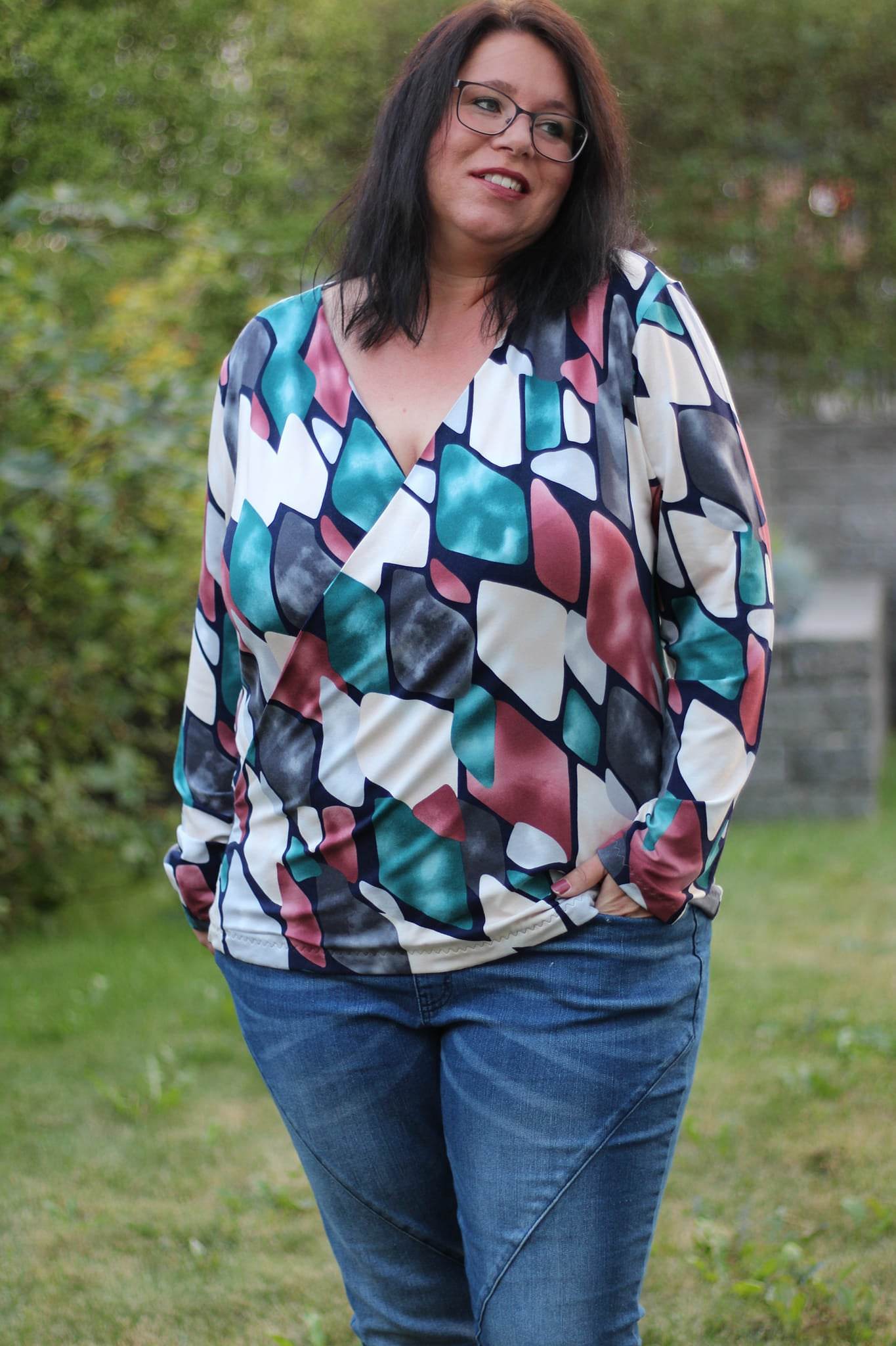 Schnittmuster Pullover in Wickeloptik MARAJO (34-56) : - Sewando
