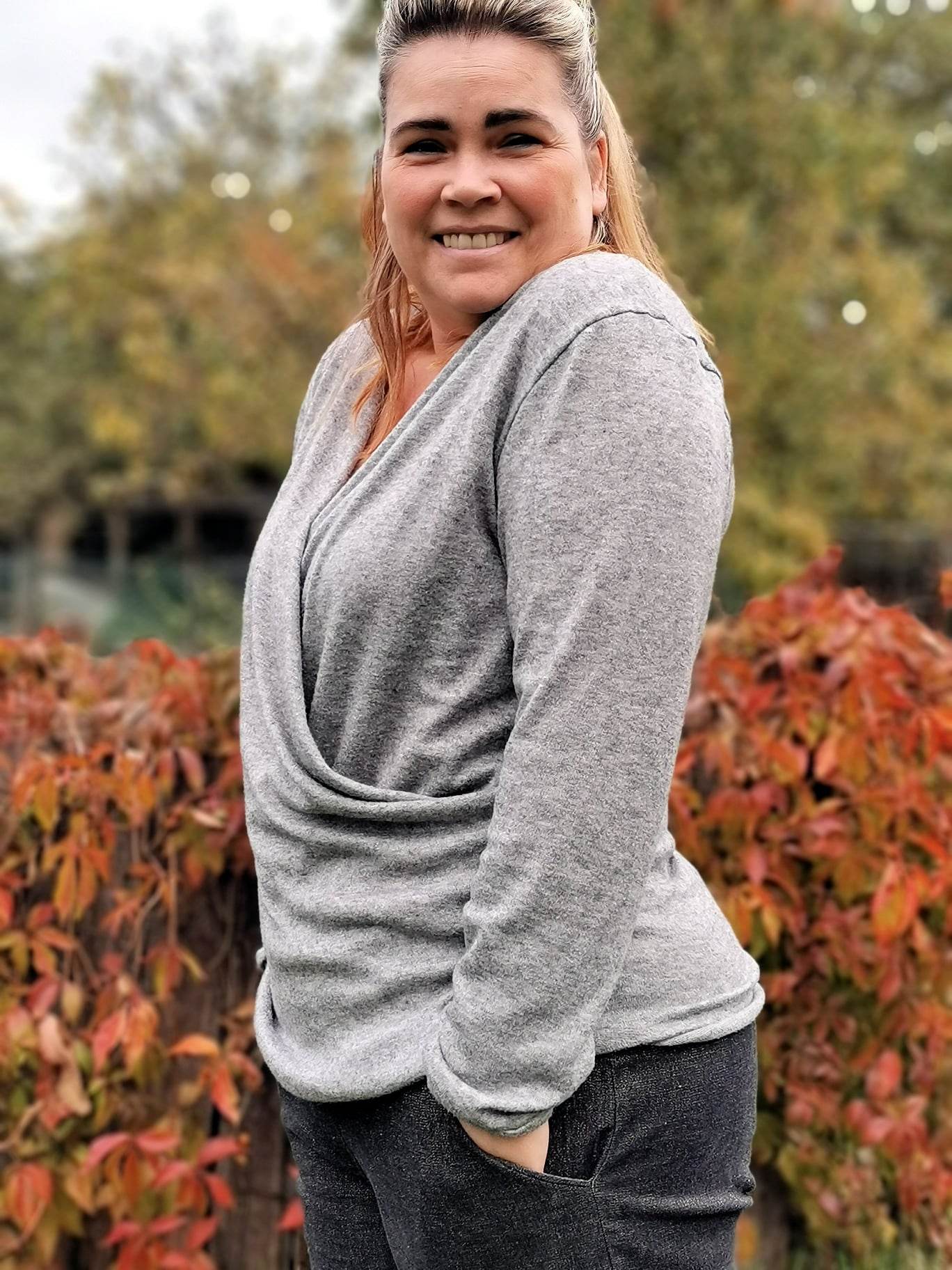 Schnittmuster Pullover in Wickeloptik MARAJO (34-56) : - Sewando