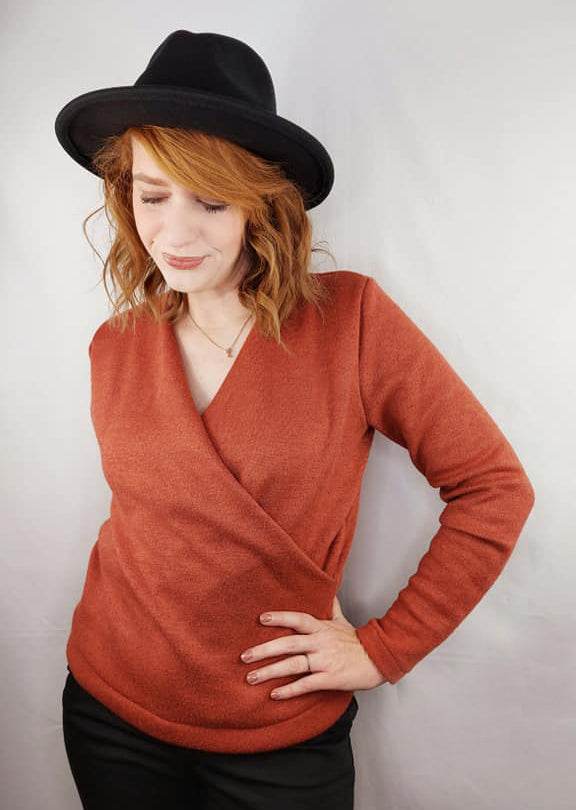 Schnittmuster Pullover in Wickeloptik MARAJO (34-56) : - Sewando