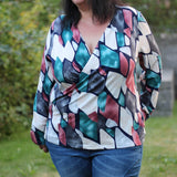Schnittmuster Pullover in Wickeloptik MARAJO (34-56) : - Sewando