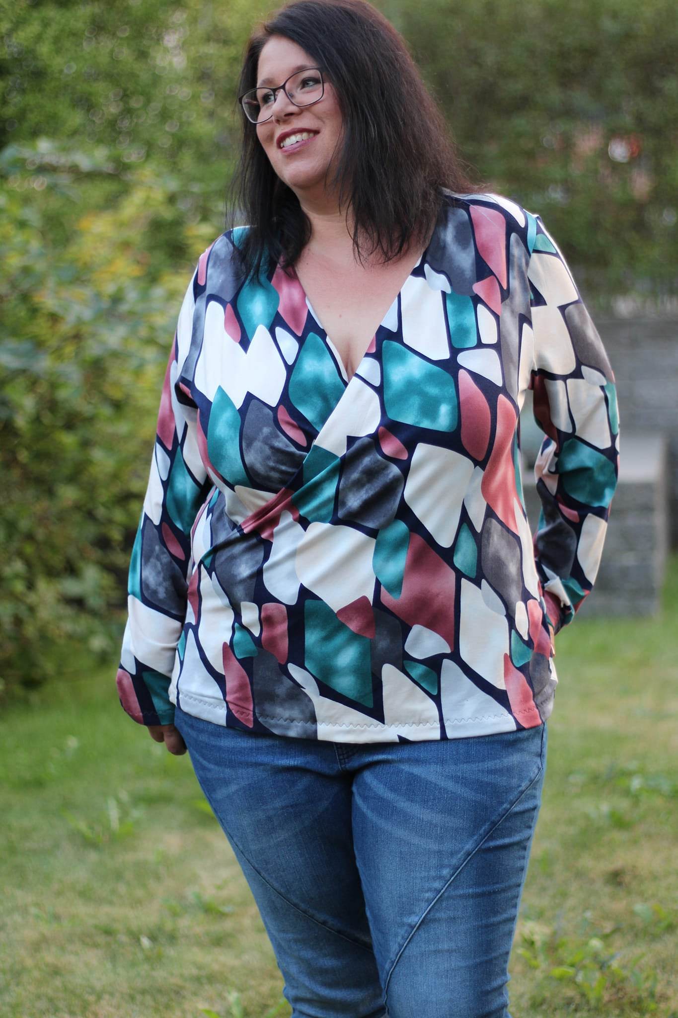 Schnittmuster Pullover in Wickeloptik MARAJO (34-56) : - Sewando