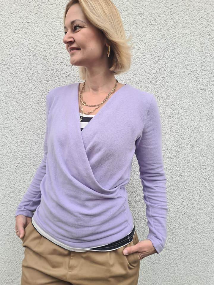 Schnittmuster Pullover in Wickeloptik MARAJO (34-56) : - Sewando