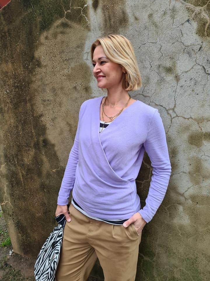 Schnittmuster Pullover in Wickeloptik MARAJO (34-56) : - Sewando